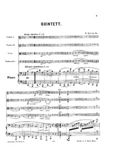 Piano Quintet No.2, Op.76: Full score by Friedrich Kiel