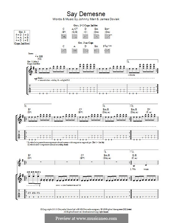 Say Demesne by J. Marr, J. Doviak - sheet music on MusicaNeo