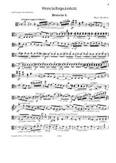String Quintet: Viola I part by Hans Koessler