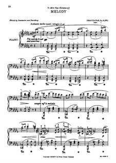 Melody, Op.10 No.1: Melody by Samuil Moiseevich Maykapar