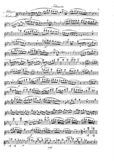 Quintet for Flute and Strings in E Flat Major, Op.66: Flute part by Franz Krommer
