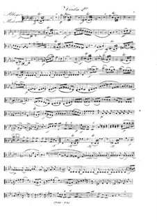 Quintet for Flute and Strings in E Flat Major, Op.66: Viola II part by Franz Krommer