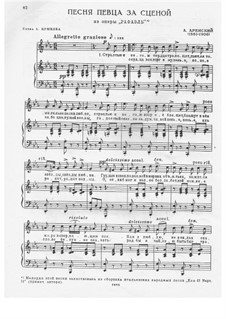 Raphael, Op.37: Ah! Di voluttade già il mio cor si fonde, for voice and piano by Anton Arensky