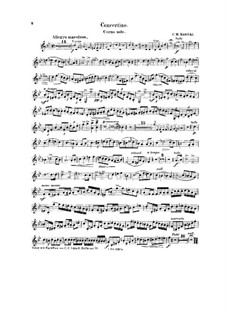 Concertino for French Horn and Piano: Solo part by Carl Matthias Kudelski