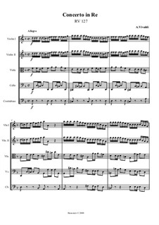 Concerto for Strings in D Minor, RV 127: Full score, parts by Antonio Vivaldi