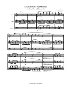 Dance No.2: For flute, oboe and bassoon by Enrique Granados