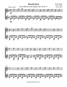 No.5 Stückchen (Little Piece): For two guitars by Robert Schumann