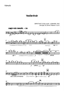 Vocalise-étude: For oboe, two violins, cello and double bass – cello part by Gabriel Fauré