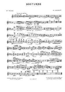 Three Poems for Voice and Piano: No.3 Nocturne. Arrangement for voice, strings and piano by Guillaume Lekeu