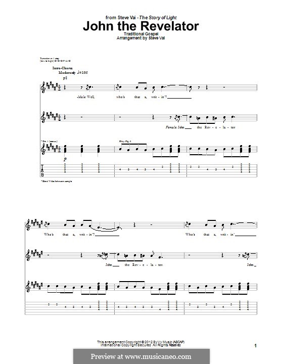 John the Revelator: For guitar with tab by folklore