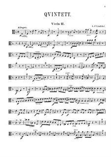 String Quintet in F Major: Viola II part by Adolf Fredrik Lindblad