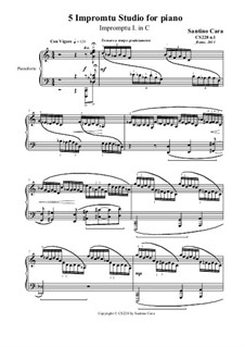 5 Impromptu Studies for Piano, CS228: Impromptu study No.1 in C major by Santino Cara