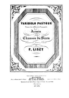 Two Pieces, S.236: No.1 Faribolo Pastour by Franz Liszt