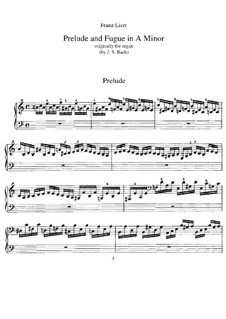 Six Preludes and Fugues, BWV 543-548: No.1. Version for piano, S.462 by Johann Sebastian Bach