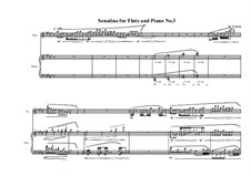 3 Sonatinas for Flute and Piano: Sonatina No.3, MVWV 536 by Maurice Verheul