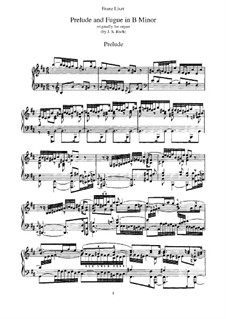 Six Preludes and Fugues, BWV 543-548: No.6. Version for piano, S.462 by Johann Sebastian Bach