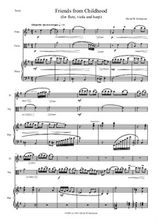 Friends from Childhood for flute, viola and harp: Friends from Childhood for flute, viola and harp by David W Solomons