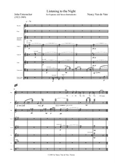 Listening to the Night: Score by Nancy Van de Vate