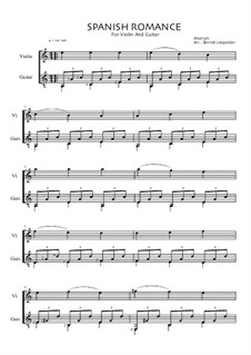 Spanish Romance: For violin and guitar by Unknown (works before 1850)