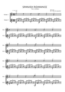 Spanish Romance: For two guitars by Unknown (works before 1850)