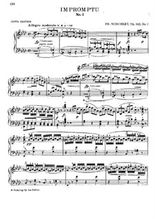 Four Impromptus for Piano, D.935 Op.142: Impromptu No.1 by Franz Schubert