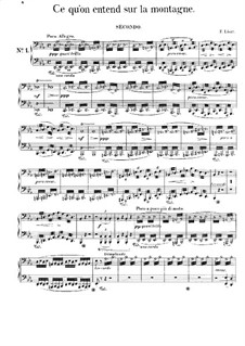 Symphonic Poem No.1 'Ce qu'on entend sur la montagne', for Piano Four Hands, S.589: Symphonic Poem No.1 'Ce qu'on entend sur la montagne', for Piano Four Hands by Franz Liszt