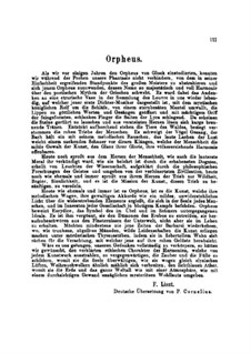 Symphonic Poem No.4 'Orpheus' for Orchestra, S.98: Full score by Franz Liszt