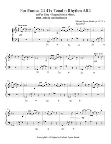 144 Variations on Fur Elise: For Eunice. 24 Selected Variations of 144 by Richard Byron Strunk