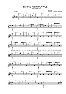 Spanish Romance: For guitar by Unknown (works before 1850)