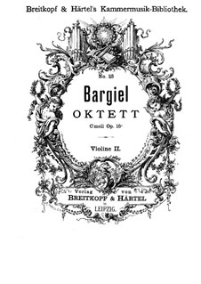 String Octet in C Minor, Op.15a: Violin II part by Woldemar Bargiel