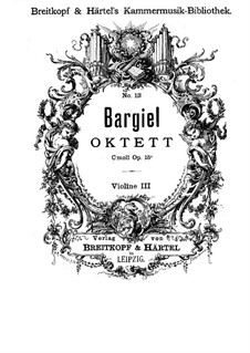 String Octet in C Minor, Op.15a: Violin III parts by Woldemar Bargiel