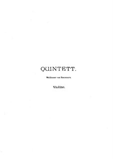 Quintet in F Major for Piano, Winds and Strings: Violin part by Waldemar von Baussnern