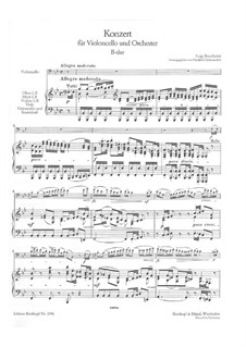 Cello Concerto in B Flat Major, G.482: Version for cello and piano by Luigi Boccherini