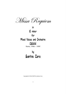 Missa requiem, CS044: Complete by Santino Cara