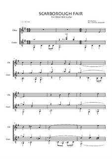 Song - Scarborough Fair - Choral and Vocal sheet music arrangements