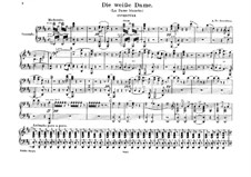 La dame blanche (White Lady): For piano four hands by Adrien Boieldieu