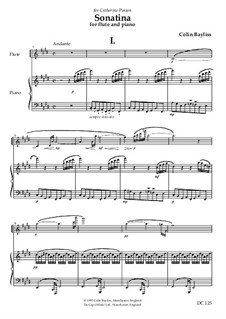 Sonatina for flute and piano, B16a: Sonatina for flute and piano by Colin Bayliss