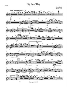 Fig Leaf Rag: For woodwind quintet – parts by Scott Joplin