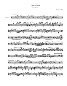 Quick Suite, Op.18: Complete suite, for solo viola by Dov Rosenschein