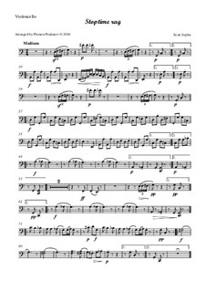 Stoptime Rag: For oboe, violin, viola and cello - cello part by Scott Joplin