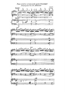 The Valkyrie , WWV 86b: Magic Fire, for piano four hands by Richard Wagner