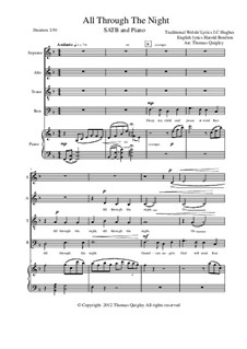 All Through the Night: SATB and piano by folklore