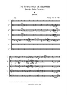 The Four Moods of Mechthild: Suite for String Orchestra: Score by Nancy Van de Vate