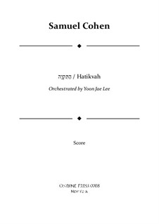 Hatikvah (With Hope): For orchestra – full score by folklore