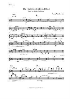 The Four Moods of Mechthild: Suite for String Orchestra: Parts by Nancy Van de Vate