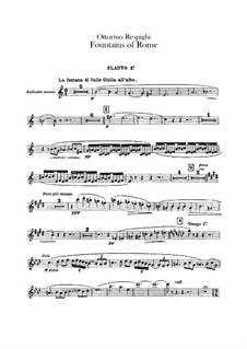 Fontane di Roma (Fountains of Rome): Flutes parts by Ottorino Respighi