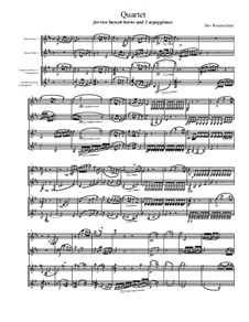 Quartet for Two Arpeggiones and Two Basset Horns, Op.12: Full score by Dov Rosenschein