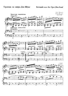 Deh vieni alla finestra: For piano four hands by Wolfgang Amadeus Mozart