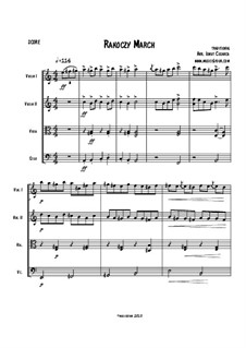 Rakoczy March for string quartet: Rakoczy March for string quartet by folklore