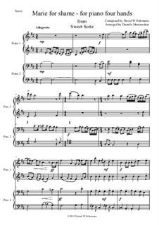 Sweet Suite: For piano four hands by David W Solomons